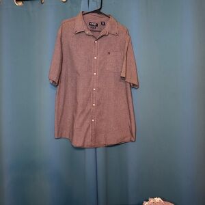 Chaps Men's Casual Gray Button Down Shirt